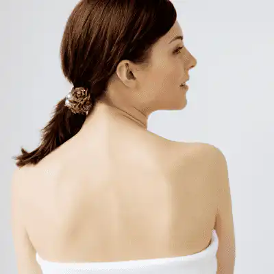 Woman's bare shoulders and back
