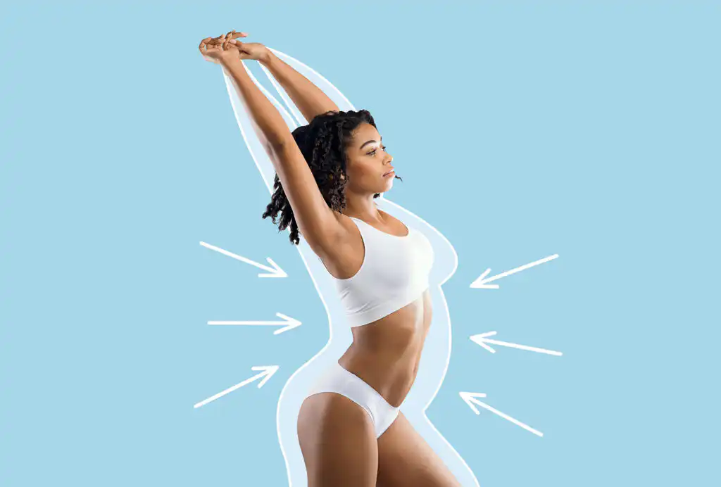 Woman's weight loss transformation